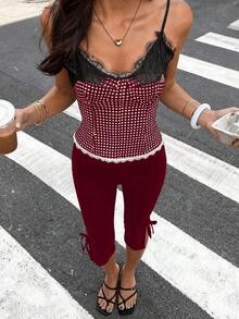 Women Tank Tops & Camis - Burgundy - View 5