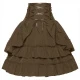 Court-style Midi Skirt - Brown