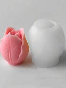 7# Tulip Silicone Mold, Candle, Wax Melts, Plaster, Soap, Home Decor Silicone Mold - A-White - View 5
