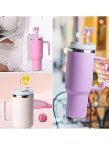 1 nắp đậy ống hút hình nơ dễ thương, phù hợp với cốc 30oz & 40oz, nắp silicon 10mm, nắp đậy ống hút chống bụi có thể tái sử dụng, trang trí ống hút hình nơ, phù hợp với ống hút 10mm/0.4", phụ kiện cốc, trang trí nơ đáng yêu, phù hợp với các loại cốc thủy tinh tối giản hiện đại, quà tặng cho nữ, quà tặng tiệc tùng ngày lễ, sinh nhật, Ngày Valentine, Ngày của Mẹ, Lễ Tạ ơn, Giáng sinh, tựu trường. - Nhiều màu - Xem 9