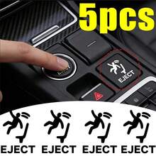 5pcs/Set Funny "Ejection" Button Stickers For Car Dashboard, Interesting Decorative Stickers, Gifts For Car Enthusiasts - Decorative Stickers - View 4