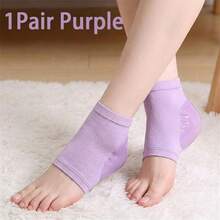 1/2/3 pares de calcetines protectores de talón, calcetines de cuidado del talón hidratantes y suavizantes para prevenir los talones agrietados - Negro - Ver 9