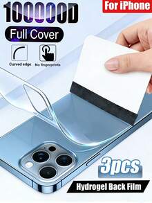 Navigator 3pcs Soft Gel Phone Back Covers, Ultra-Thin, Snug Fit, Easy Installation, Scratch-Resistant, Keeps Screen Clear For Daily Use And Filming, Shock-Absorbing Layer For Drop Protection, Compatible With IPhone 11/12/13/14 Pro Max, 15 Pro Max, 16/16 Pro/16 Plus/16 Pro Max, 17/17 Pro/17 Pro Max - Clear - View 27