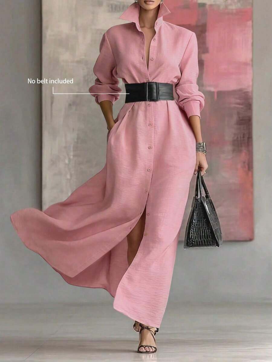 Women Long Dresses - Rose - View 1