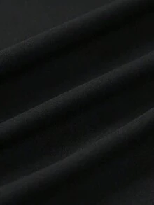 Camiseta de manga corta para mujer con la frase "Dios ama a mi esposo", estilo casual de verano. - Negro - Ver 3