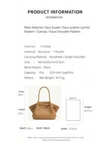 Bolso de playa grande con capacidad de JW PE para primavera/verano con diseño de concha marina Hana, versátil para ir al trabajo/commute, bolso de hombro, bolso multifuncional tipo dumpling para compras, viajes a la playa - Caqui - Ver 9