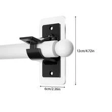 Bộ 2/4 móc treo khăn trong suốt không cần khoan, móc dán chắc chắn cho phòng tắm, giá treo rèm tắm chống thấm nước, dụng cụ sắp xếp đồ đa năng. - giá đỡ thanh rèm - Xem 7