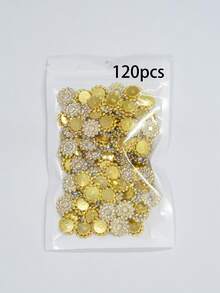 20/50/80/120pcs Set Rhinestone Beads, Fashionable White AB Color Rhinestone Decorative Beads, Suitable For Crafts Making - 14mm White AB Colored Diamond - View 13
