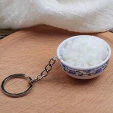 1pc/2pcs Realistic Food Bowl & Noodle Keychain, Creative Mini Food Toy Pendant, Unique Bag Charm & Small Gift - Multicolor - View 11
