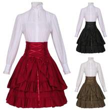Cosplay Clothing - 230831 Court-style Midi Skirt - Brown - View 3