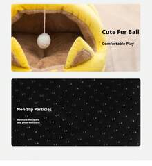 Semi-Enclosed Pet Nest, Cat House, Cat Bed, Cat House Accessories, Cat Nest Suitable For Summer Use. - Cute Brown - View 6