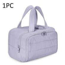 New Standing Travel Makeup Bag, Large Capacity Multi-Compartment With Handle, Multi-Layer Portable Toiletry Bag For Women, 6 Colors Available - Multicolor - View 17