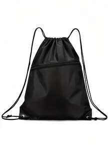 1pc Large Capacity Drawstring Backpack, Suitable For Outdoor Activities, Fitness, Equipment Storage, Gift Bag, Outdoor Travel, Toiletry Bag, Football And Basketball Bag - Multicolor - View 11