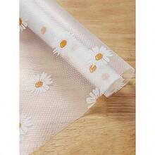 1 Roll Daisy Pattern Kitchen Cabinet Shelf Liner, Non-Adhesive Drawer Mat, Anti-Slip Refrigerator Pad, EVA Waterproof Fridge Liner, Cabinet Mat, Easy Placemat - 1PC - View 6
