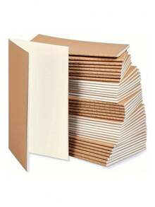 5pcs Pocket-Sized Kraft Paper Mini Notebooks, Portable Student School Office Writing Course Project Memo Pads - Notebook - View 8