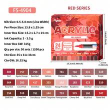 Set Spidol Akrilik Cair Flysea Direct, 72 Warna Kulit & 36 Warna Macaron & 9 Tema Warna, 24 Spidol Gradien untuk Melukis, Grafiti, Mewarnai, dan Mencatat, Alat Seni Profesional, Perlengkapan Penting untuk Kembali ke Sekolah, Sempurna untuk Hadiah Liburan - MultiWarna - View 35