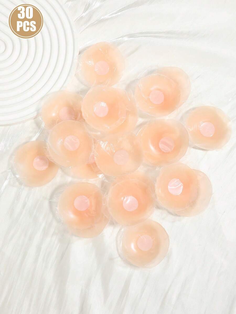 Reusable Men's Summer Ultra-Thin Silicone Nipple Covers, Women's Nipple Covers, Invisible Breast Pads, Sticky Bras, Washable - Multicolor - View 1