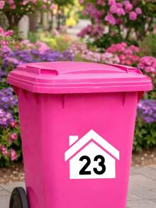 Trash Can Stickers (1/2/3/4/5/6/7/8/10pcs): Customizable Labels, Mailbox Numbers And Street Name Decals. Custom Street House Number And Trash Can Identification Stickers - Waterproof, Durable, Self-Adhesive, Easy To Apply. Multiple Colors Available; Suitable For Trash Cans, Mailboxes, Gates, Recycling Bins And Street Signs - Perfect For Outdoor Residential And Property Identification. - Multicolor - View 6