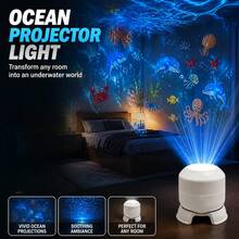 360°旋转星空海洋投影灯 USB LED庭院户外节日装饰圣诞节生日派对氛围灯 - 投影燈 - 查看 4