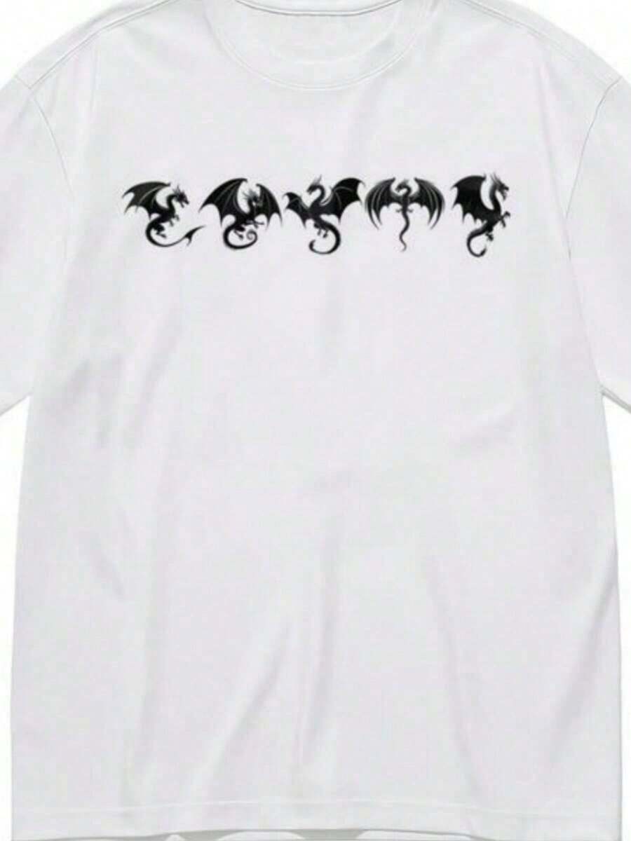 Camiseta Clásica Transpirable y Cómoda para Mujer con Gráfico de Manzana Colorida - Estilo Urbano Vintage Unisex, Camiseta de Algodón de Manga Corta y Cuello Redondo - Blanco 8 - Ver 1
