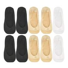 chuanwa（2） 1/5/10 Pasang Kaos Kaki Wanita Musim Panas Berenda Jala Sangat Tipis Bernapas Anti Selip Lembut Nyaman Tak Terlihat Kaos Kaki Pendek - MultiWarna - View 10