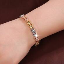 1pc Floral & Heart Charm Bracelet, Fashion Accessory For Women - F51517 - View 20