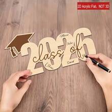 1 cuốn sổ tay trang trí tốt nghiệp năm 2026, sổ ghi nhớ bằng gỗ có hình mũ tốt nghiệp, quà tặng tốt nghiệp, đồ trang trí và phụ kiện tiệc tốt nghiệp, sổ ghi lời nhắn trong lễ tốt nghiệp - A - Xem 6