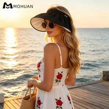 mohuan Women's UV Protection Foldable Sun Hat That Can Also Be Used As A Headband. It Is Perfect For Daily Outings, Travel, Beach Vacations And Other Occasions. As A Must-Have Sun Protection Product, It Is Also A Great Gift For Friends And Family. - A - View 2