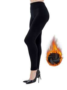 Bộ 3/2/1 quần legging nữ cạp cao lót lông cừu, co giãn cao, ôm sát, giúp kiểm soát vòng bụng, dài đến mắt cá chân, thích hợp mặc hàng ngày vào mùa thu và mùa đông. - Nhiều màu - Xem 17