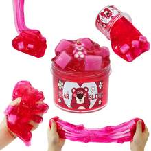 Transparent Crystal Slime Set, Made From Premium High-Transparency Slime Material, With A Clear And Pure Texture, Soft And Stretchy, And Strong Elasticity. It Comes With A Variety Of Colorful Fruit And Animal Shapes, Offering A Wide Range Of Styles. It Is , Odorless, Soft, Non-Sticky, Easy To Mold And Store.Fun DIY Crafts, Stress Relief, Hands-On Skills Training, Full Of Educational And Entertaining Value.Suitable For Children, Students, And Parent-Child Interaction, Ideal For Home Leisure, Playtime During Breaks, Early Childhood Education, And Gift Giving. The Slime Kit Is A Best-Selling Cross-Border Set, Featuring High-Quality Colorful Clay, Fun And Durable, Meeting Various Craft Play Needs. - 藍貓水果70ml - 查看 4