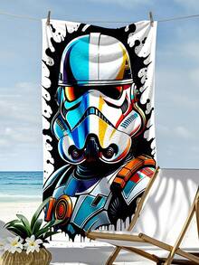 Hasbro Grogu Printed Beach Towel, Crafted From Ultra-Soft, Highly Absorbent Microfiber Fabric That Dries Quickly And Feels Gentle Against The Skin. This Lightweight Yet Plush Towel Features A Vibrant, Fade-Resistant Design Of The Iconic Duo, With Sand-Resistant Properties For Easy Cleanup At The Beach Or Pool. - Silver-2pcs - View 12