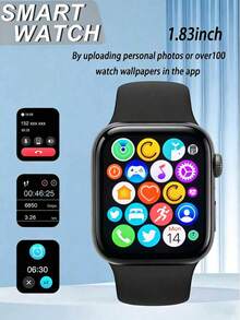 New Smart Watch, Compatible With IOS/Android, Multi-Language Support, Call And Message Notifications, Daily Use And Holiday Gift, Fashionable Design, High-Definition Display - Multicolor - View 1