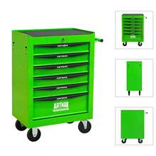 Rolling Metal Tool Chest With 6 Drawers 20" 6-Drawer Tool Chest Cabinet With Ball Bearing Drawer Slides Steel Tool Storage Box Organizer -GREEN - Green + Steel1 - View 4