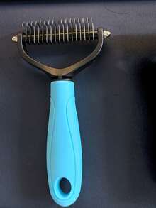Large/Small Pet Dematting Comb, Double Sided Dog Grooming Rake Brush For Dogs & Cats, Stainless Steel Blades, Non‑Slip Handle Pet Shedding Tool,Dog Rake Brush ,Cat Dematting Tool,Double Sided Pet Grooming Rake,Remove Matted Fur,Pet Hair Knot Cutter - Multicolor - View 15