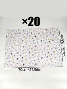20/10pcs Football Themed Gift Wrapping Paper, Designed With Football Inspiration, Suitable For Birthday, Holiday Celebration, Football Theme Party, Gift Packaging, And Football Events, Ideal Packaging For Any Football-Related Gifts. - One Size Fits All - View 12