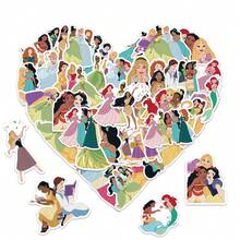 Bộ 52 miếng dán hình các nhân vật công chúa Disney kinh điển, bao gồm Cinderella, Ariel, Belle, Jasmine, Rapunzel và Tiana, phong cách dễ thương dành cho bé gái, thích hợp để dán lên điện thoại, xe hơi, sổ tay, bình nước, laptop, sổ kế hoạch, hoàn hảo làm quà tặng sinh nhật, phần thưởng ở trường và trang trí sổ nhật ký văn phòng. - 1 Set - Xem 8
