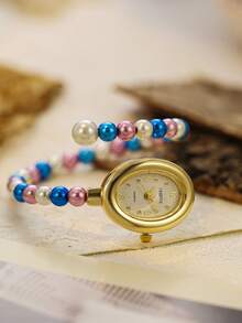 Women's Bracelet Style Quartz Watch, Fashionable Retro Exquisite Design, Suitable For Daily Wear, Best Choice For Birthday/Graduation Gift - Multicolor - View 5