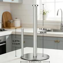 Various Styles Of Stainless Steel Paper Towel Holders, Designed For Kitchen Use. These Paper Towel Racks Help Organize Paper Towel Usage And Come With Weight Support Mechanism For Convenient Use. Sold In Box Packaging - Multiple Styles - View 5