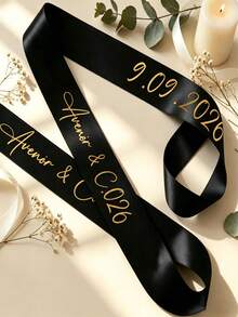 Specchietto retrovisore personalizzato per auto da matrimonio, composizione floreale per matrimonio e vacanze, nastro personalizzato per calice da vino, decorazione per feste - Multicolore - Visualizzare 4