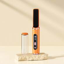 1pc Wireless Hot Air Brush, Cold Air Comb, Curling Iron, Compact Portable Straightener, Mini Straightening Brush, Negative Ion Hot Air Styling Comb, 5 Temperature Settings, Dual MCH Ceramic Heating, LCD Display USB Rechargeable Straightening Comb, Negative Ion Technology Hot Hair Brush, Straightener, Anti-Scald Protection, Student, Outdoor, Travel, Home, Dormitory Supplies, Women's Gift - Hot Air Comb - View 16