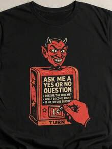 Camiseta Devil Fortune, Camiseta Twilight Zone Yes Or No, Camiseta Vintage con Gráficos de Terror, Camiseta Negra, Regalo Ocular, Sudadera con Capucha para Fanáticos de la Ciencia Ficción, Camiseta Racerback para Mujer - Negro - Ver 6