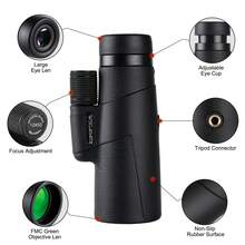 12X High Power HD Monocular Telescope, 40mm Objective Lens, 20mm Eyepiece, Portable Outdoor Birdwatching, Concerts, Sports Events, Great Gift For Boyfriend, Includes Phone Holder, Tripod, Cleaning Cloth - Monotube - View 2