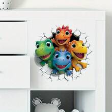 1/2 buah Stiker Dinding Dinosaurus Lucu dan Menarik dengan Efek Dinding Rusak. Stiker yang dapat dilepas, berperekat sendiri, dan tahan air ini cocok untuk kamar tidur, ruang bermain, dan dekorasi rumah. - Stiker dinding - View 8