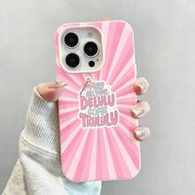 Tema Delulu de estrella mágica con texto rosa.funda de teléfono Fundas compatibles con ,Apple,VIVO,OPPO,,, y Honor.Fabricadas en silicona TPU,ofrecen protección contra golpes y caídas. - Rosa - Ver 1