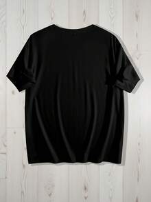 Camiseta con diseño de mando de juego, verano, versátil, atlética, camiseta de moda, Top de manga corta con cuello redondo, ropa casual para uso diario, ropa de hombre - Negro - Ver 3