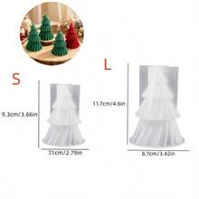 1pc 3D Pine Tree Silicone Mold, DIY Christmas Tree Scented Candle, Christmas Candle Decor Handmade Product Mold - Christmas Tree Mold - View 2