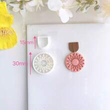Spring & Summer Series Flower Shaped Embossing Clay Sculpting Tool, Elegant Design Mold, Suitable For DIY Earrings And Jewelry Making, Handmade Earring Design, Creative Soft Clay Crafting - White - View 13