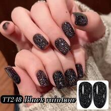 TARTU 8ml 猫眼凝胶指甲油，不含HEMA和TPO，半永久性，36色可选，包括果冻质地和纯色，粉色、红色、棕色、绿色、蓝色、玫瑰色和裸色，全息闪粉凝胶指甲油套装，可卸除UV/LED灯，适用于美甲沙龙和居家DIY美甲，是送礼佳品。 - 彩色 - 查看 2