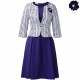 Azul marino + broche