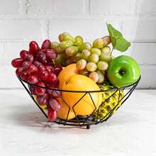 Durable Metal Fruit Storage Basket, Iron Art Fruit Basket, Breathable Snack Bowl, Kitchen Fruit Bowl, Countertop Fruit And Vegetable Basket, Space-Saving, Sturdy And Durable, Not Easy To Deform. It Is A Home Decoration Item That Matches A Variety Of Home Decoration Styles, Suitable For Use In The Kitchen, Living Room, Bedroom, Dining Room, Folk House, Pantry And Dining Table. A Must-Have For Modern Kitchens, Kitchen Accessories And Kitchen Storage Organizers. It Is Also An Ideal Gift For Housewarming, Festivals, Mother's Day And Father's Day. - View 7